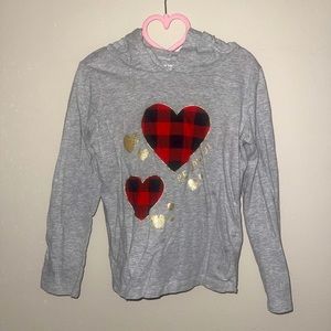 Carters, girls long sleeve hooded top, size 7